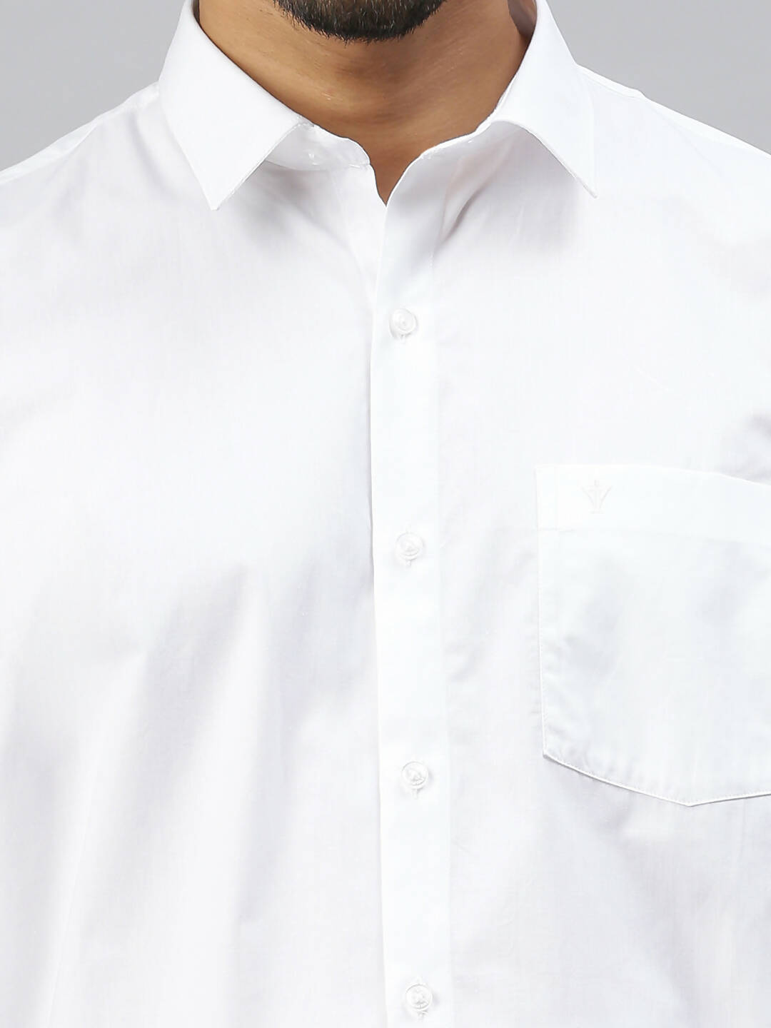 Ramraj Cotton Mens Half Sleeve Formal 100 % Cotton White Shirt | Swadesiicart