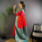 Joban Fashion Banarasi Hot Pink Woven Butti Soft Silk Saree | Swadesiicart