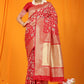 Jyoti Fashion Women's Maroon Kanjivaram Silk Zari Woven Saree with Blouse | Swadesiicart