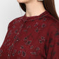 NOZ2TOZ Women's Dark Purple Color Rayon Straight Kurta Only - Swadesiicart