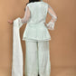Morchari Women And Hand Embroidery Palazzo Set-Green - Swadesiicart