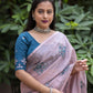 Mine Pure Linen Ethnic Motifs Saree with Unstitched Blouse - Hiral Fashion | Swadesiicart
