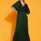 Women Republic Green Georgette Hand Embellished Kaftan Style Gown | Swadesiicart