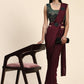 Maroon Imported Fabric Plain Ready to wear Saree with stitched Blouse - Vrinda | Swadesiicart