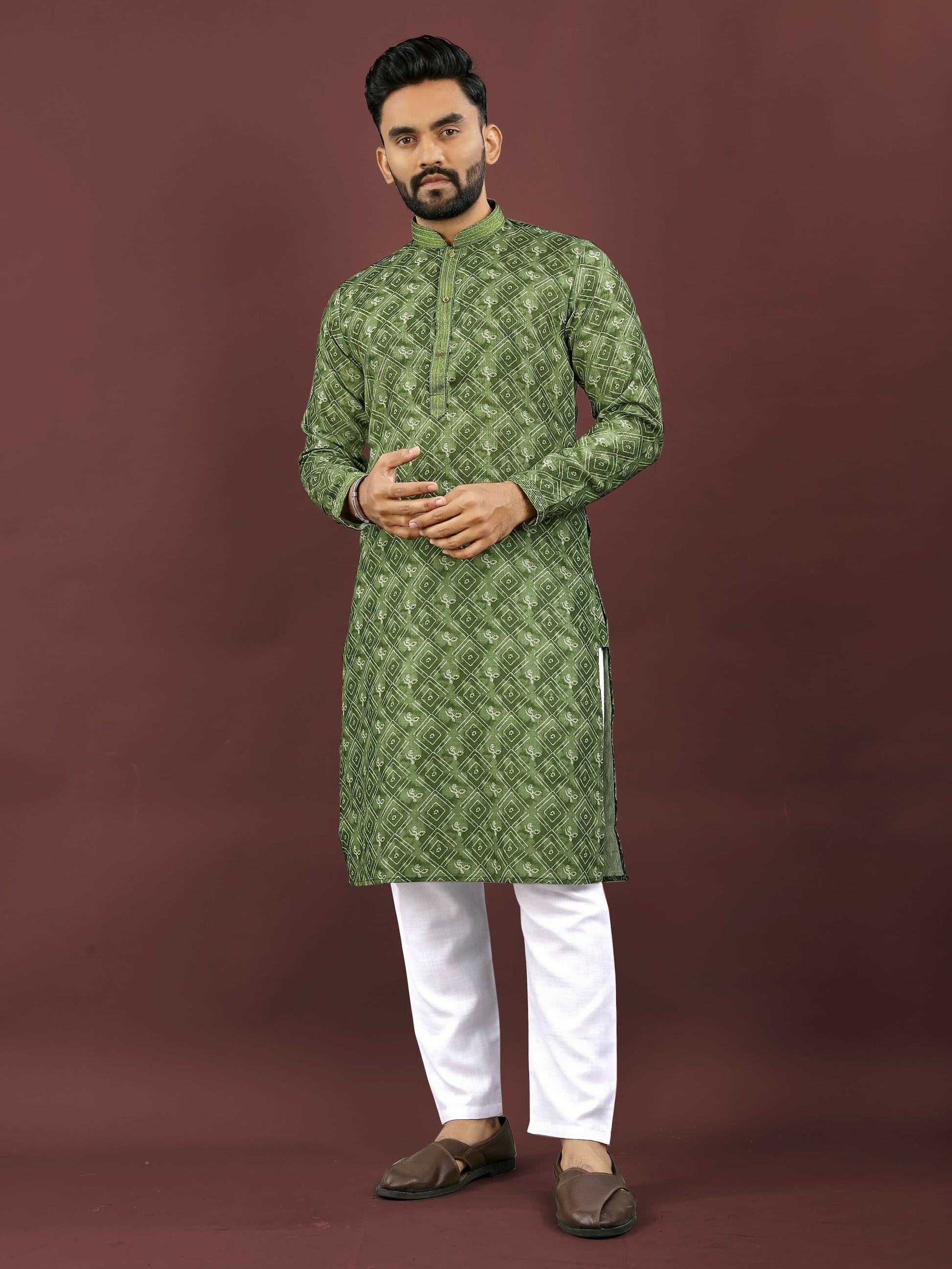 Anaita Green Digital Print Kurta