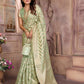 Aastha Fashion Pista Soft Organza Silk Weaving Saree