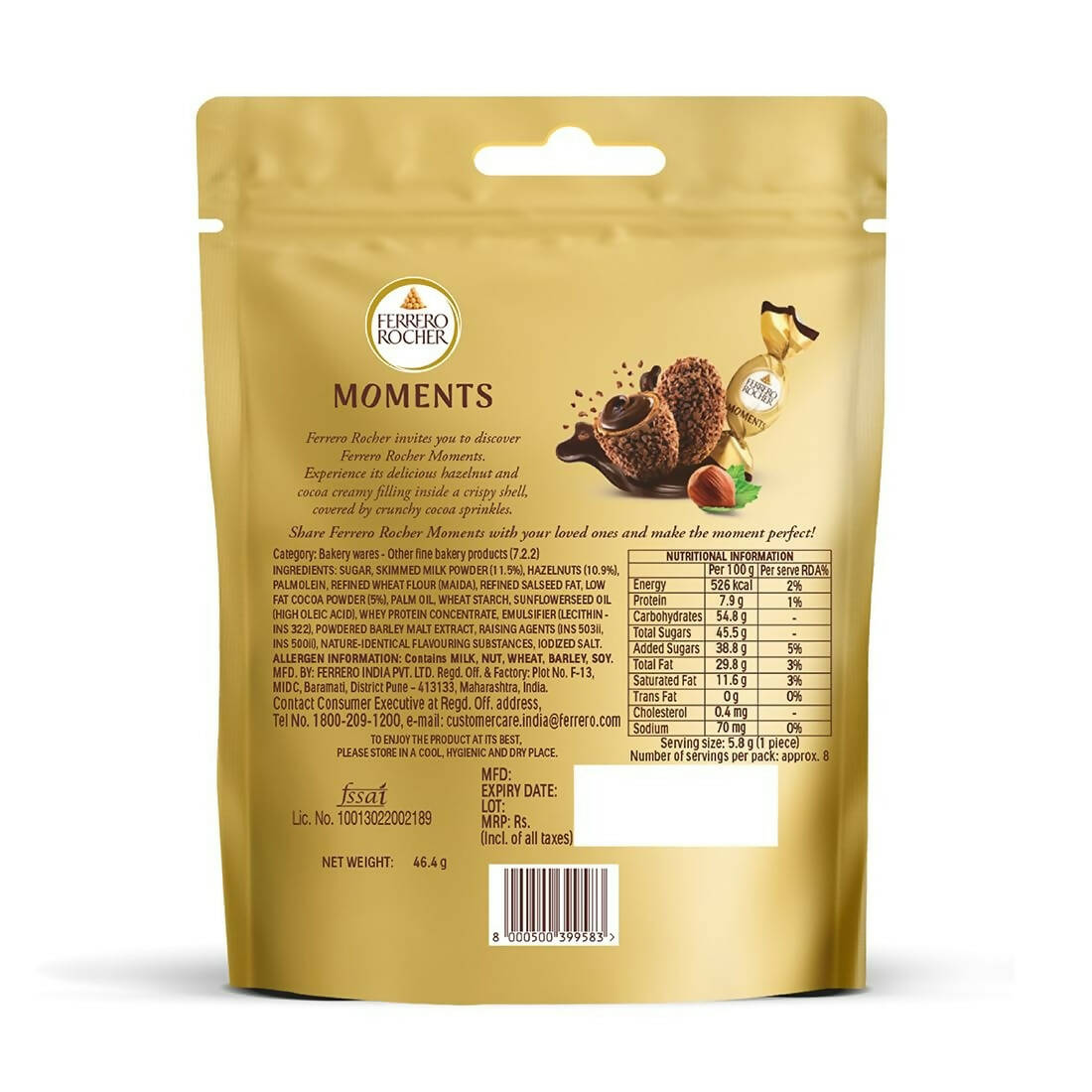 Ferrero Rocher Moments 8 pralines - Swadesiicart