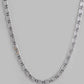 VOJ Men Silver Plated Stainless Steel Chain | Swadesiicart
