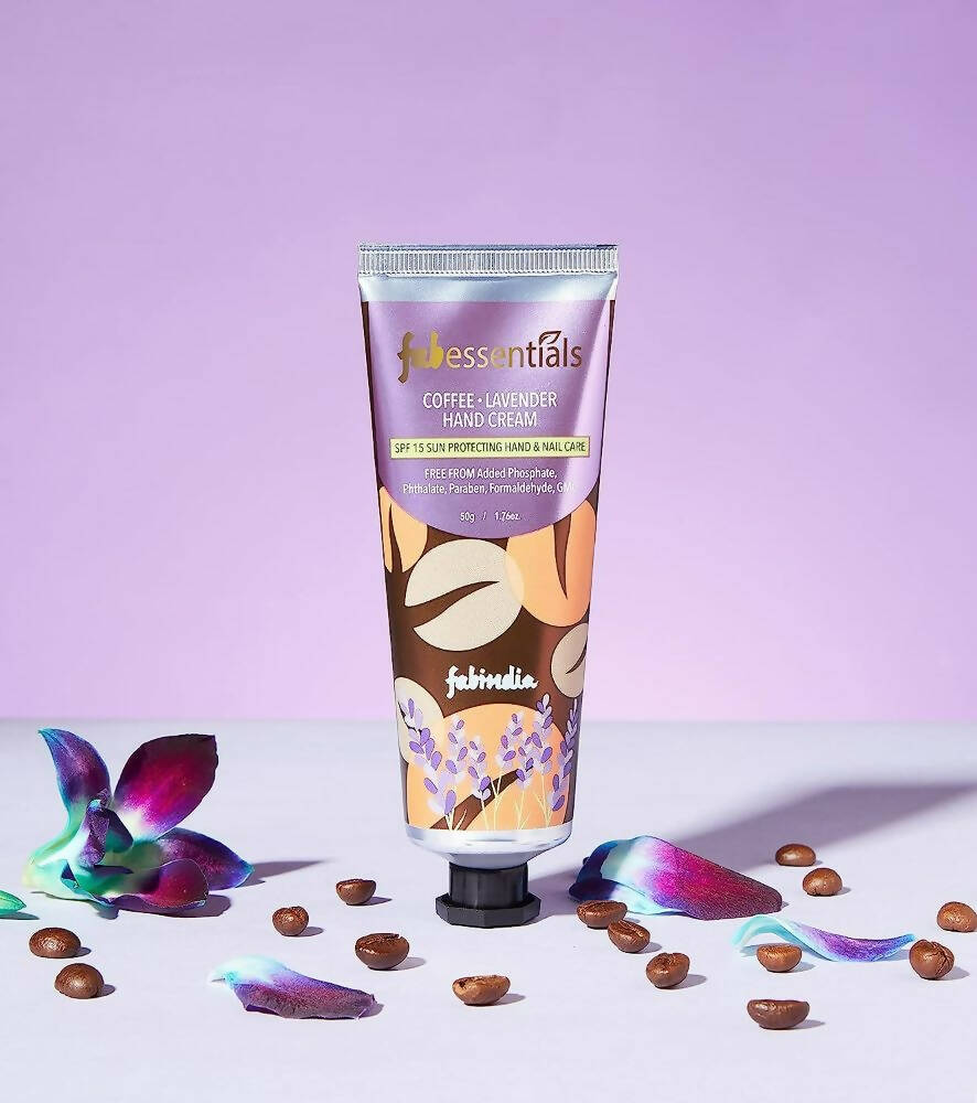 Fabessentials Coffee Lavender Hand Cream - SPF 15 - Swadesiicart