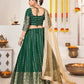 DEIANA'S Beautiful Jackquard Weaving Lehengha Choli - Green | Swadesiicart