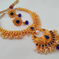 Blue Kemp With Pearls Necklace Set