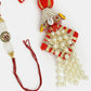 NVR Women & Men Set of 2 White Pearl Bhaiya Bhabhi Rakhi With Roli Chawal | Swadesiicart