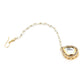 Gold-Polished White Kundan-Studded Pearl Beaded Maang Tikka - Ruby Raang | Swadesiicart