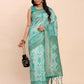 Shree Shyam Fashion Linen Cotton Sea Green Saree