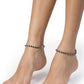 NVR Women's Evil Eye Black & Silver Anklets | Swadesiicart