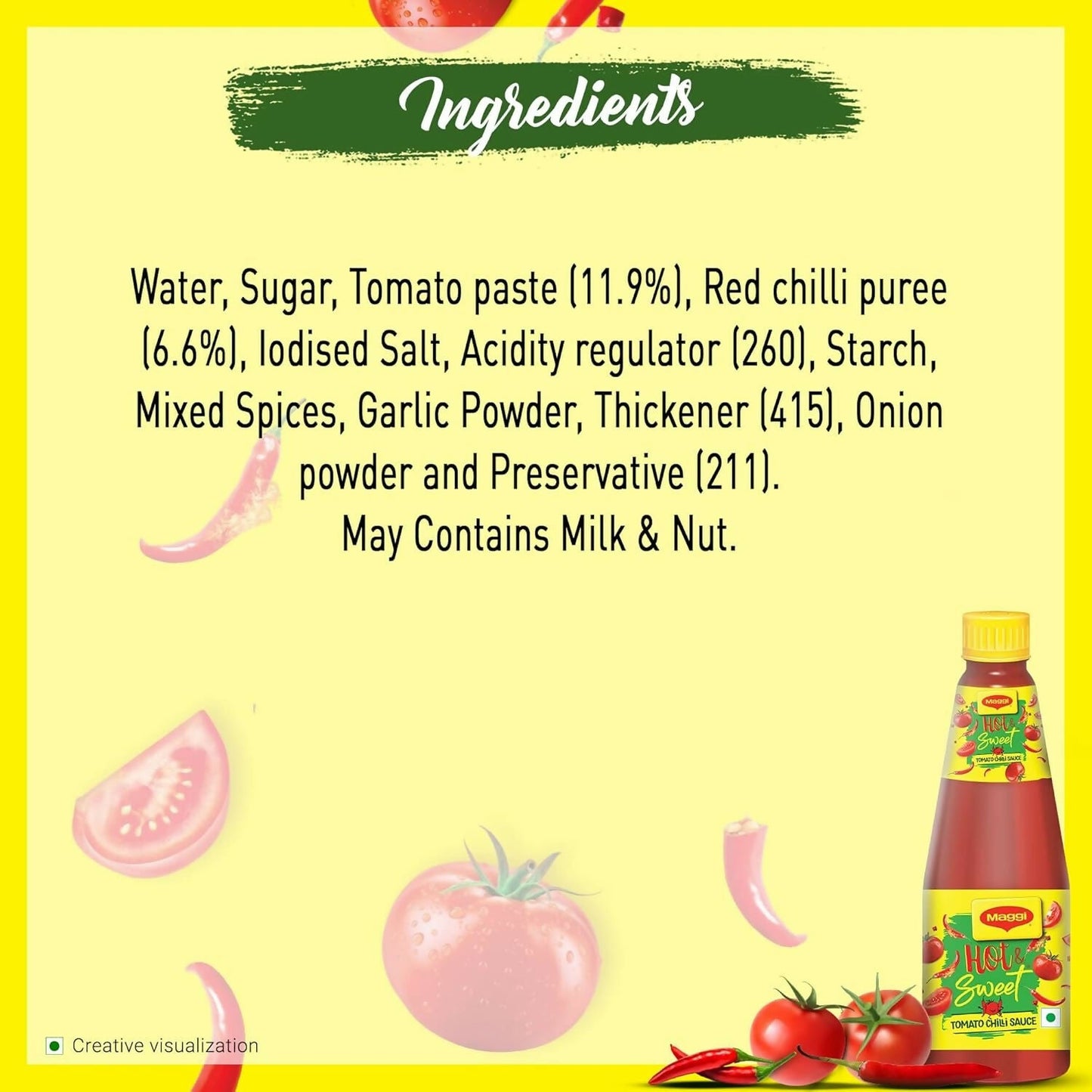 Maggi Hot & Sweet Tomato Chilli Sauce, Perfect Blend of Tomatoes & Chillies | Swadesiicart