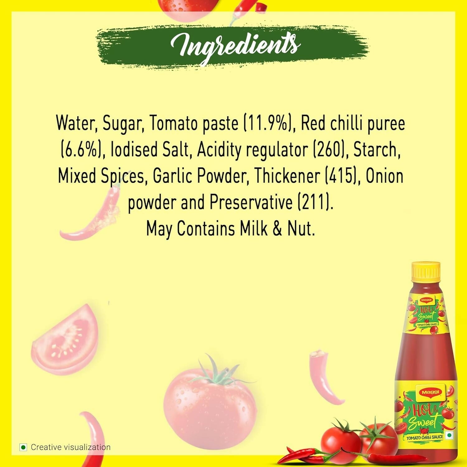 Maggi Hot & Sweet Tomato Chilli Sauce, Perfect Blend of Tomatoes & Chillies | Swadesiicart
