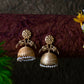Joban Fashion Women Matte Gold Brass Jhumka | Swadesiicart