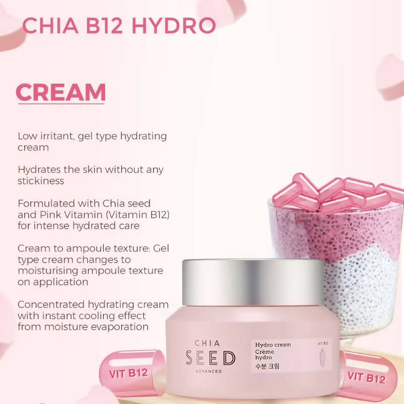 The Face Shop Chia Seed Hydro Cream - Korean Skincare | Swadesiicart