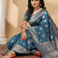 Shree Shyam Fashion Teal Blue Silk Blend Saree