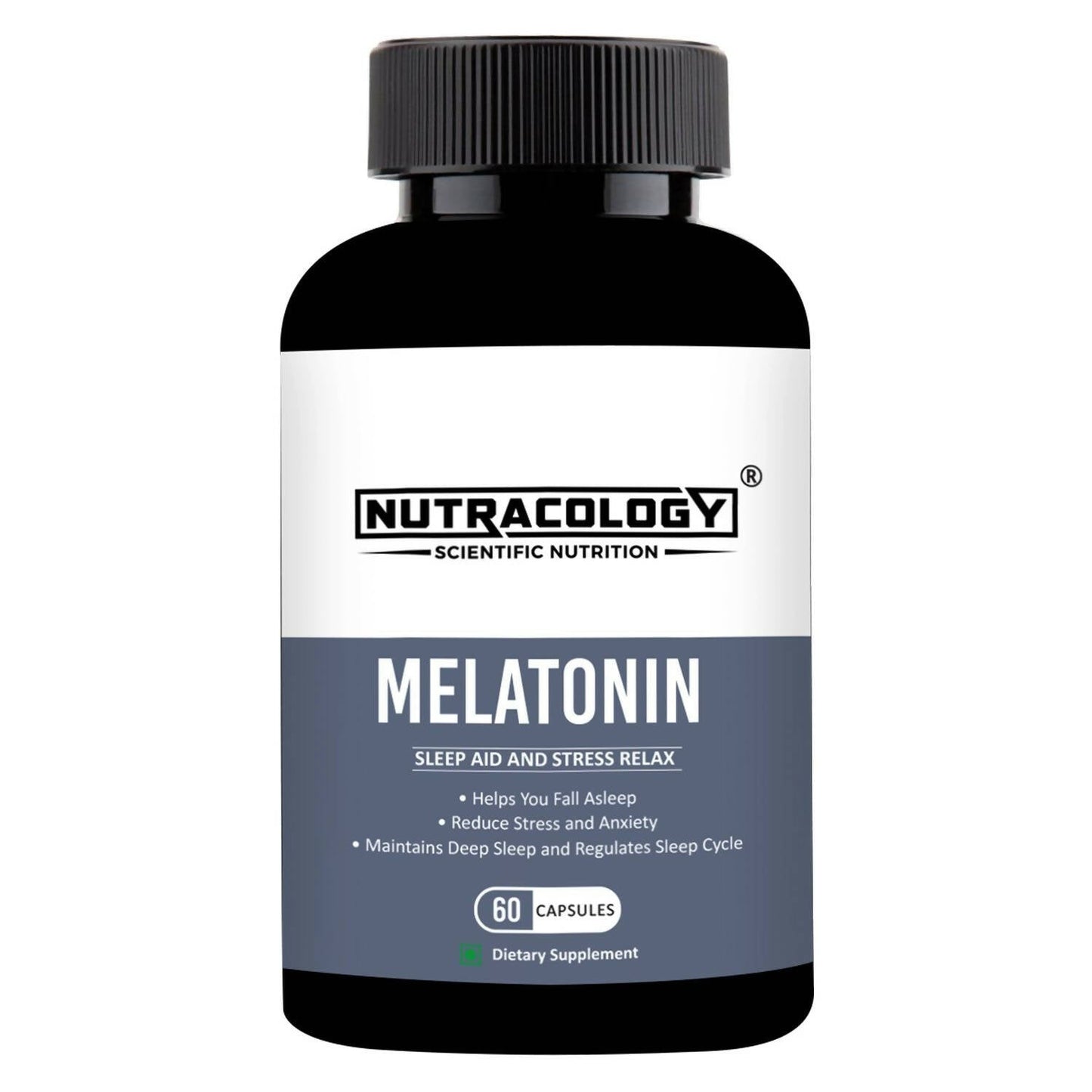 Nutracology Melatonin 3 mg Sleep Aid and Stress Relax Sleeping Aid Capsules - Vanalaya and Nutracology
