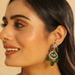 Nuyug 22K Gold Plated Arc Kundan Ruby Drops Necklace | Swadesiicart