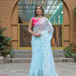 Vamsee Kiki Sky Organza Saree - Swadesiicart