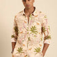 Beige Men Pure Cotton Relaxed Opaque Printed Casual Resort Shirt - Mahotsav