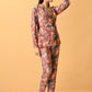 Myshka Women's Multi Printed Coat With Trousers - Swadesiicart