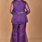 Morchari Women Hand Embroidery Crop Top-Purple - Swadesiicart