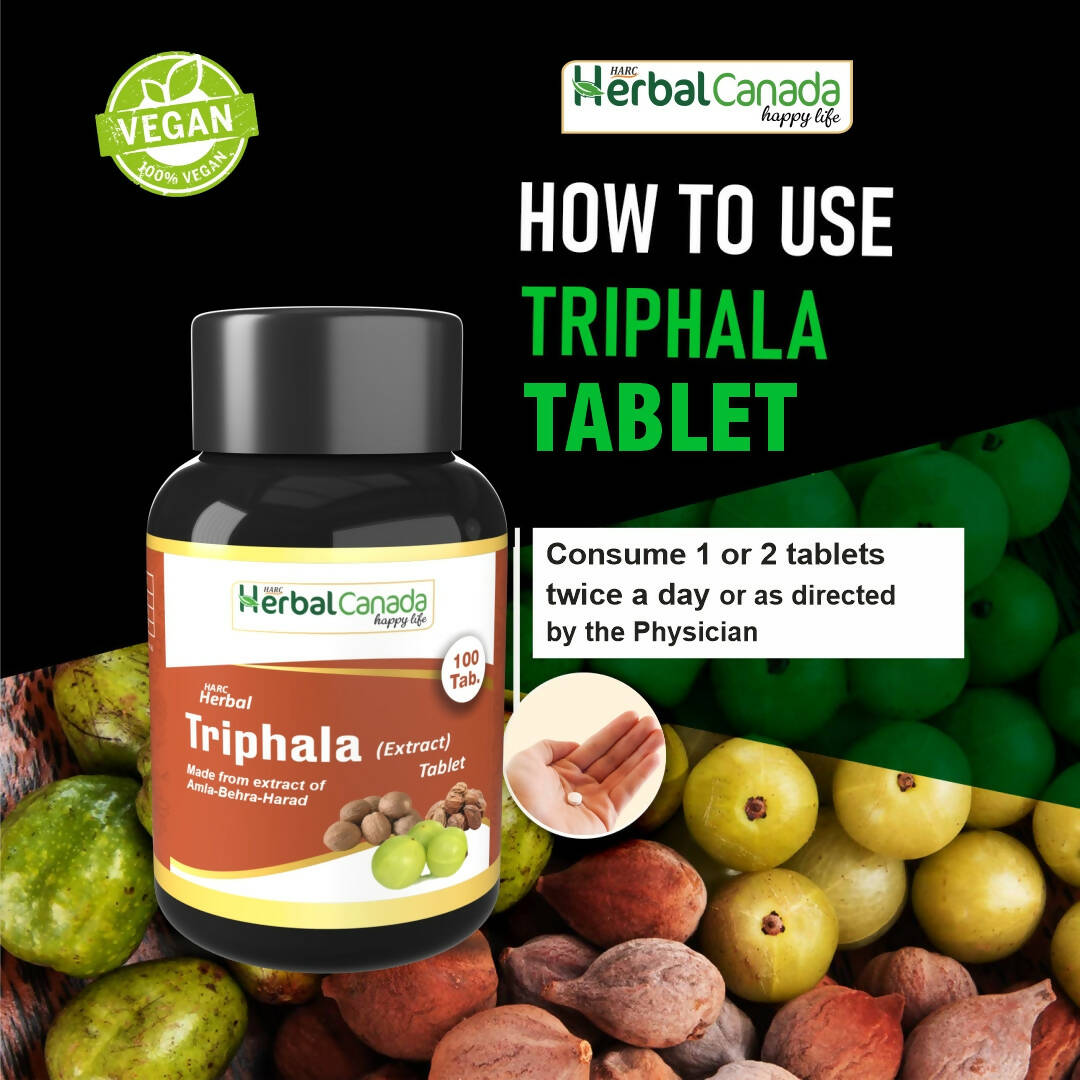 Herbal Canada Triphala Extract Tablets - Swadesiicart