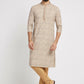 Ethnic India Beige Men's Kurta Embellished Viscose Rayon | Swadesiicart
