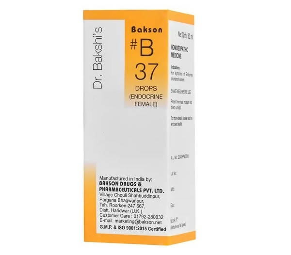 Bakson's Homeopathy B37 Drops | Swadesiicart