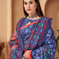 Aayaa Designer Winter Collection Printed Saree With Shawl - Multi Color