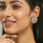 Nuyug 22k Gold Plated Round Stud Earrings | Swadesiicart