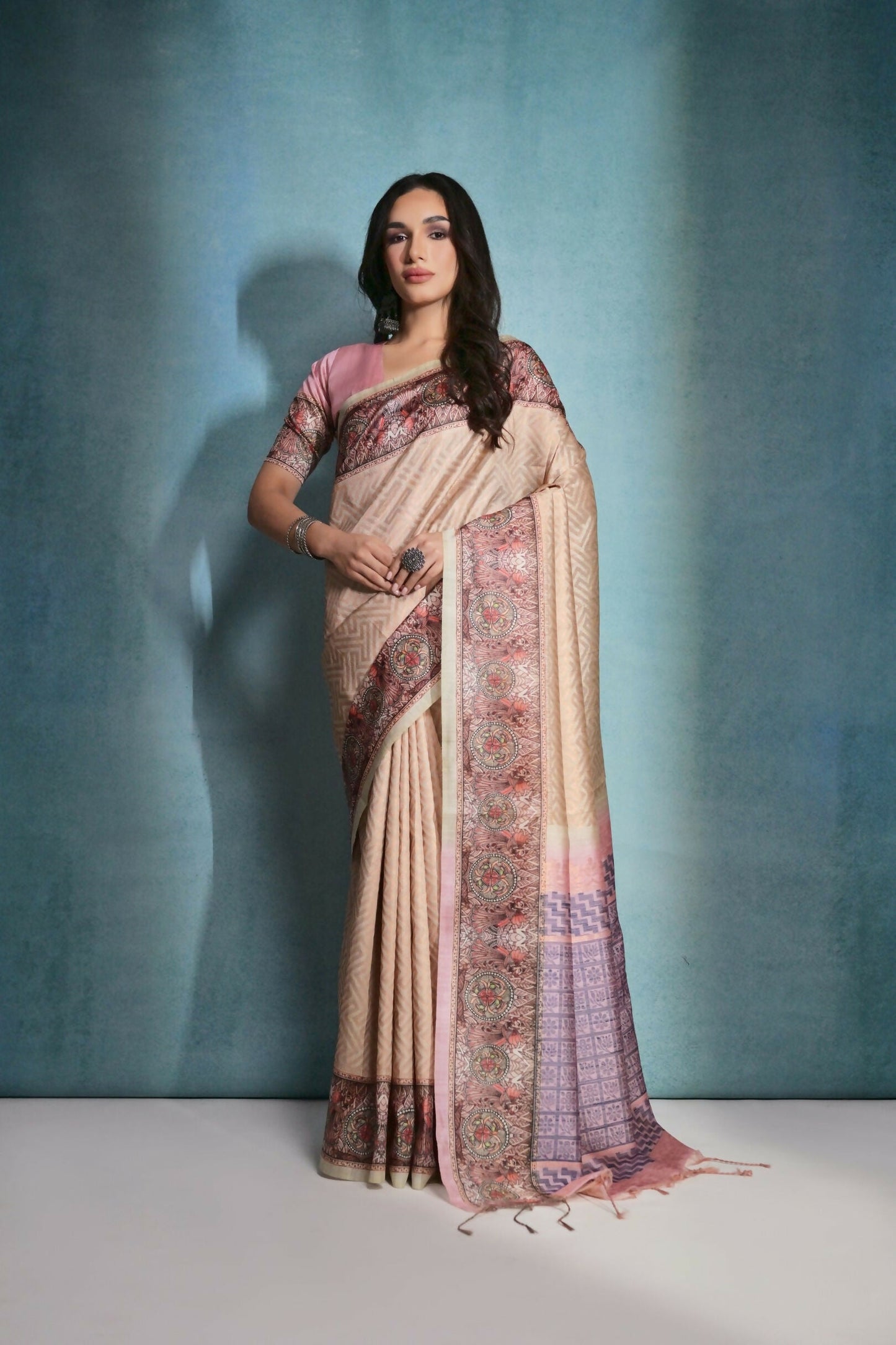 Vishnu Weaves Women's Yellow Cotton Silk Zari Woven Saree with Blouse - Swadesiicart