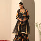 Pomcha Jaipur Black Gul Narangi Sharara Set | Swadesiicart