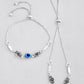 VOJ Set of 2 Silver Plated Flower And Evil Eye HandCrafted Anklet - Swadesiicart