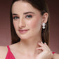 NVR Women's White Pearl Gold-Polished Circular Drop Earring | Swadesiicart