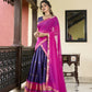 Lorenvalley Navyblue Cotton Silk Weaving Work With Paithani Concept Lehenga Choli | Swadesiicart