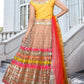Jyoti Fashion Multicolor Mirror & Sequence Embroidery Butterfly Net Lehenga Choli with Dupatta | Swadesiicart