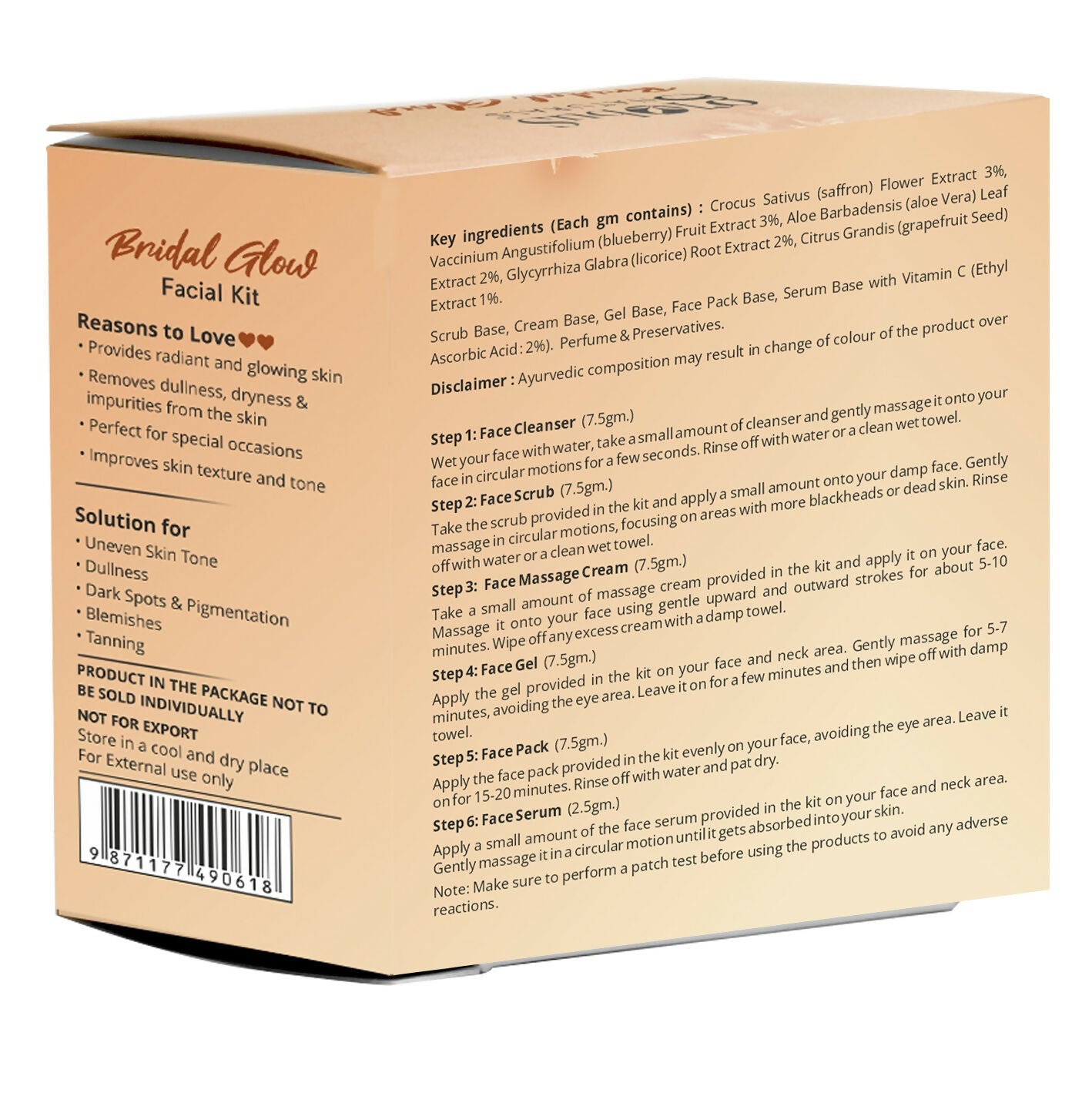 Globus Naturals Illuminating Bridal Glow 6 Step Facial Kit | Swadesiicart