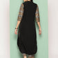 Ahalyaa Womens Kurta Set - Black | Swadesiicart