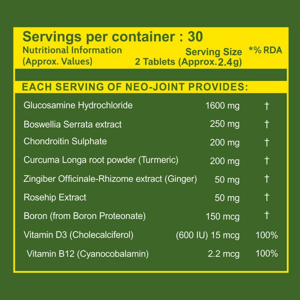 Carbamide Forte Joint Support Tablets with Glucosamine + Chondroitin + Vitamins | Swadesiicart