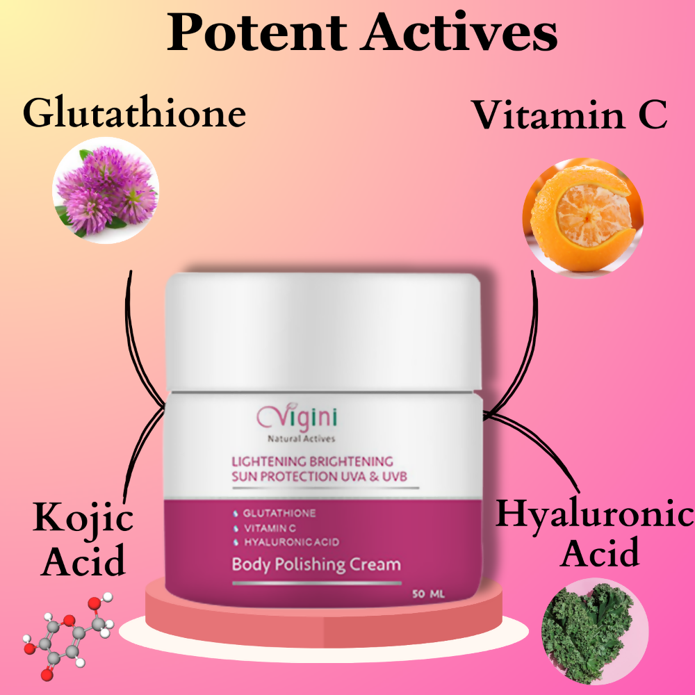 Vigini Skin Whitening Lightening Body Polishing Day Night Gel Cream - Swadesiicart