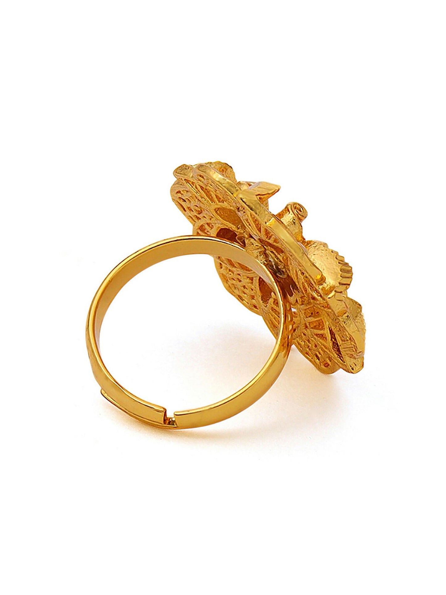 Ruby Raang Golden Ring | Swadesiicart