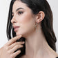 NVR Women Gold-Toned Geometric Hoop Earrings | Swadesiicart