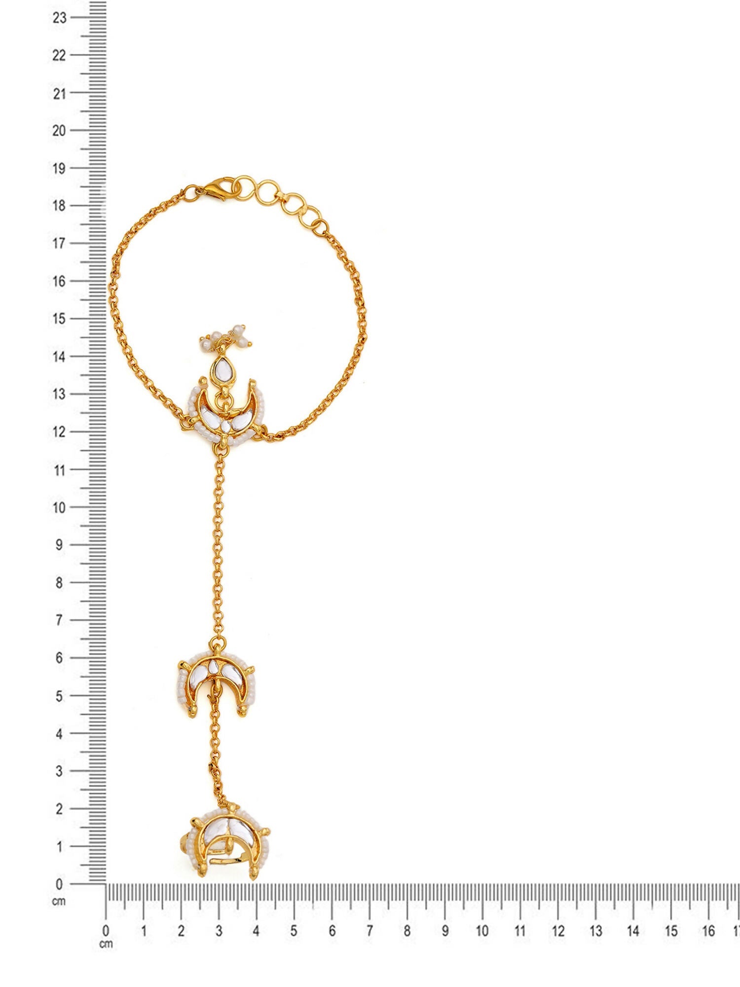 Ruby Raang Gold Chand Kundan Haath Phool | Swadesiicart