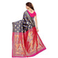 Vamika Banarasi Jaquard Blue Weaving Saree (BANARASI 04) | Swadesiicart