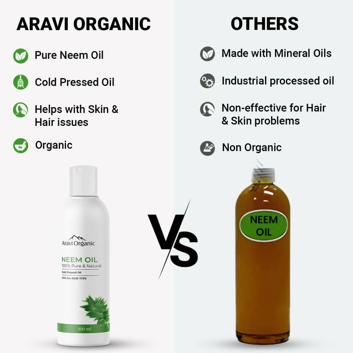 Aravi Organic 100 % Pure Cold Pressed Neem Oil | Swadesiicart